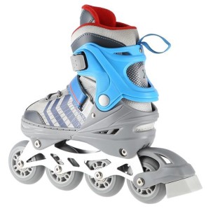 Αυξομειούμενα Roller Nils Extreme In-Line Skates/Hockey Ice Skates 4 σε1 Γκρί/Μπλέ NH18192 A (Size 29-33)