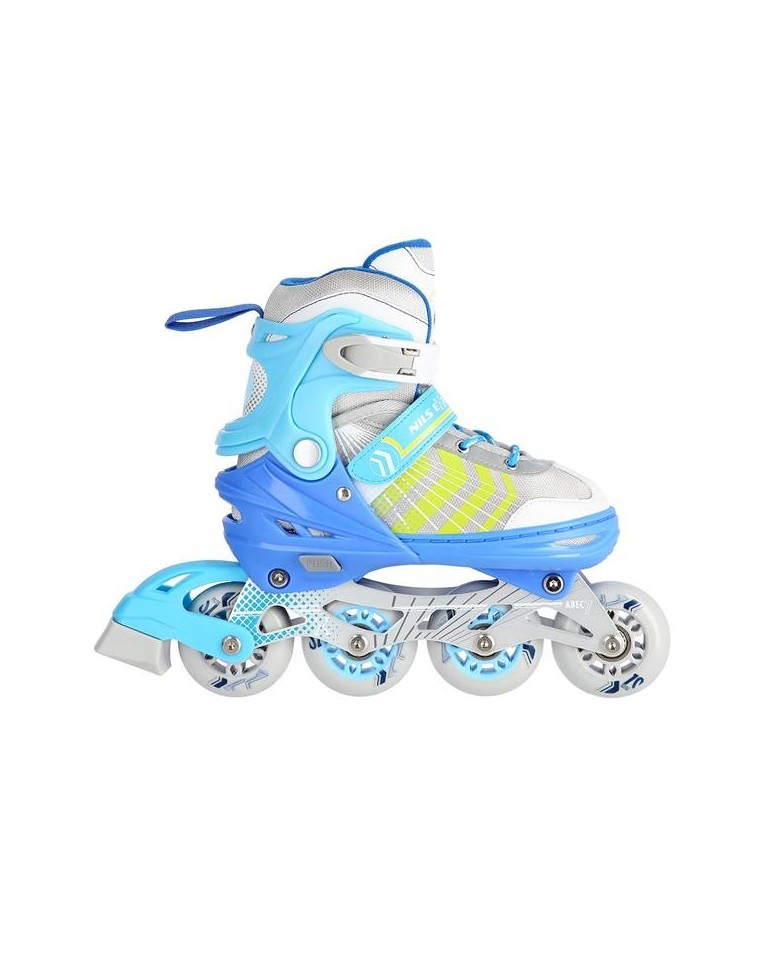Αυξομειούμενα Roller Nils Extreme In-Line Skates/Hockey Ice Skates 4 σε1 Μπλέ NH18192 A (Size 29-33)