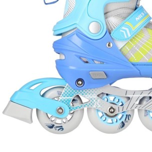 Αυξομειούμενα Roller Nils Extreme In-Line Skates/Hockey Ice Skates 4 σε1 Μπλέ NH18192 A (Size 29-33)