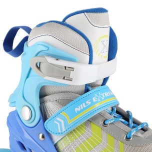 Αυξομειούμενα Roller Nils Extreme In-Line Skates/Hockey Ice Skates 4 σε1 Μπλέ NH18192 A (Size 29-33)