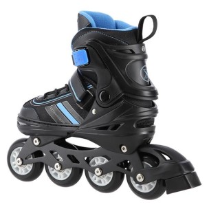 Αυξομειούμενα Roller Nils Extreme In-Line Skates/Hockey Ice Skates 2 σε 1 Μαύρο/Μπλέ NH18191 (Size 29-33)