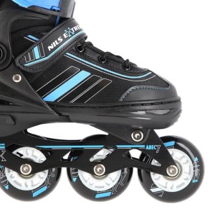 Αυξομειούμενα Roller Nils Extreme In-Line Skates/Hockey Ice Skates 2 σε 1 Μαύρο/Μπλέ NH18191 (Size 29-33)