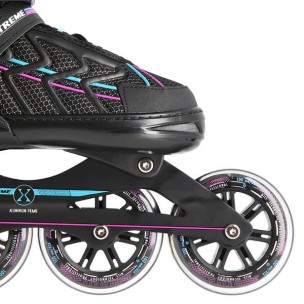 Αυξομειούμενα Πατίνια Roller NA 1128 Μαύρο/Μώβ In-Line Skates Nils Extreme (Size 43-45)