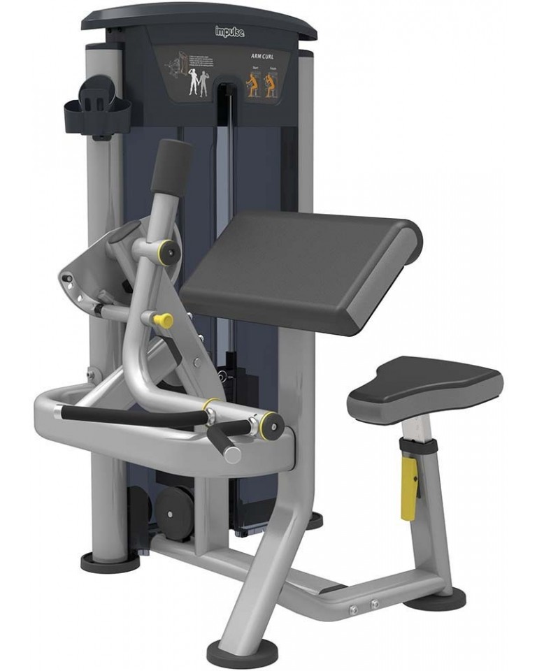 Μηχάνημα Κάμψης Δικεφάλων Impulse Arm Curl IT9503 (Ασημί)