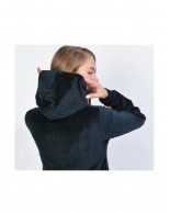 Ζακέτες Body Action WOMEN VELOUR HOODIE JACKET Body Action 071928-01 BLACK