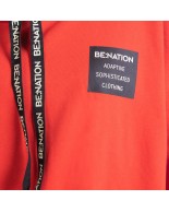 Γυναικείο Φούτερ με Κουκούλα Be Nation Semi Long Antifit Hoodie L.Red 06102202 5A