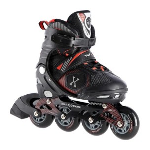 Αυξομειούμενα Πατίνια Roller Nils Extreme In-Line Skates Μαύρο/Κόκκινο NA 9080 (Size 31-34)