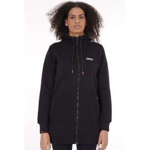 WO'S ZIP HOODIE LONG 22060 Black