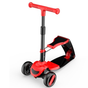 G&C SCOOTER FUN S8 2 σε 1 Μαύρο/Κόκκινο ME LED ΦΩΤΑΚΙΑ