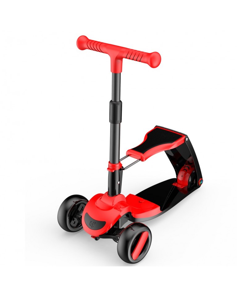 Gκ'C SCOOTER FUN S8 2 σε 1 Μαύρο/Κόκκινο Mε Led Φωτάκια