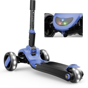 G&C SCOOTER FUN S8 2 σε 1 Μαύρο/Μπλε Mε Led Φωτάκια