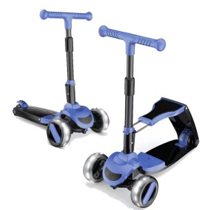 G&C SCOOTER FUN S8 2 σε 1 Μαύρο/Μπλε Mε Led Φωτάκια