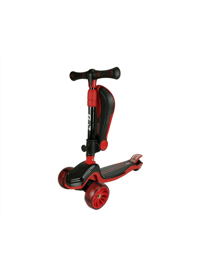 Gκ'C Scooter Fun HD 008 2 σε 1 Μαύρο/Κόκκινο Mε Led Φωτάκια