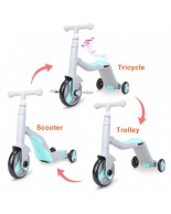 G&C SCOOTER FUN HD 868 3 σε 1 Πολυμορφικό Γκρι/Γαλάζιο