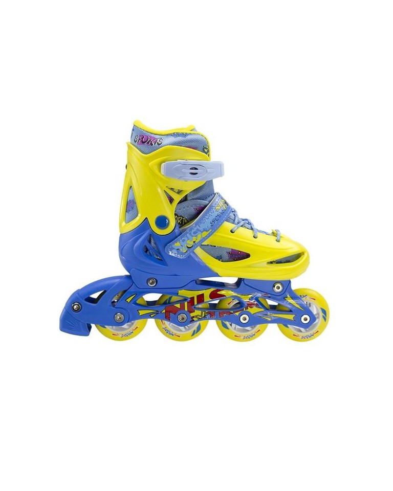 Αυξ. Πατίνια Roller NH 1105 Σέτ 3 ΣΕ 1 Inline Skates Extreme Κίτρινο/Μπλέ (35-38)