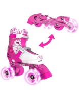 Αυξομειούμενα Inline/Roller Skates Yvolution Neon Combo 2 σε 1, Ροζ