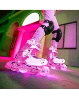 Αυξομειούμενα Inline/Roller Skates Yvolution Neon Combo 2 σε 1, Ροζ