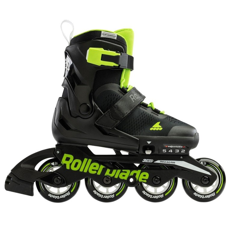 Αυξομειούμενα Inline Skates Rollerblade Microblade Black/Green 43.072219/BL/GR (Size 28-32)