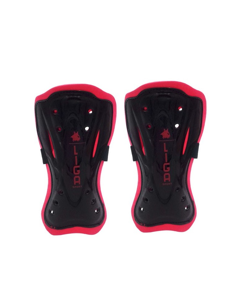 Επικαλαμίδες Ligasport Shin Guard Economy (Μαύρο/Κόκκινο)