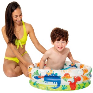 Φουσκωτή Παιδική Πισίνα Beach Buddies 3-ring Baby Pool Intex 57106