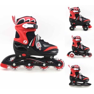 Αυξομειούμενα Inline/Roller Skates/Παγοπέδιλα, 3 σε 1, Αθλοπαιδιά για Αγόρια 002.10320/A (Size 38-41)