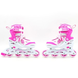 Αυξομειούμενα Inline/Roller Skates/Παγοπέδιλα, 3 σε 1, Αθλοπαιδιά για Κορίτσια 002.10320/K (Size 38-41)