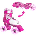 Αυξομειούμενα Inline/Roller Skates Yvolution Neon Combo 2 σε 1, Ροζ