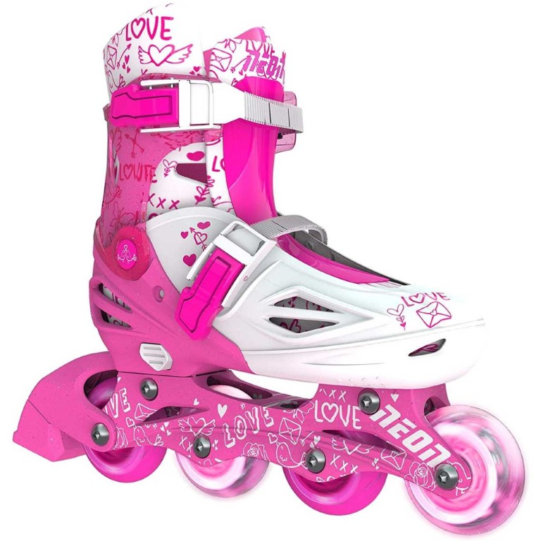 Αυξομειούμενα Inline/Roller Skates Yvolution Neon Combo 2 σε 1, Ροζ (Size 29-33)