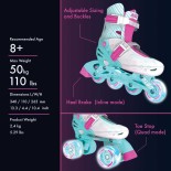 Αυξομειούμενα Inline/Roller Skates Yvolution Neon Combo 2 σε 1, Ροζ