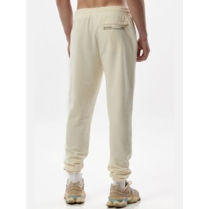 Ανδρικό Παντελόνι Φόρμας Body Action Men's Sustainable Cuffed Sweatpants 023329-05A Offwhite