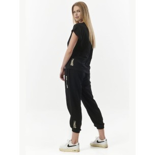 Γυναικείο Παντελόνι Φόρμας Body Action Women Sustainable High Way Pants 021329-01 Black