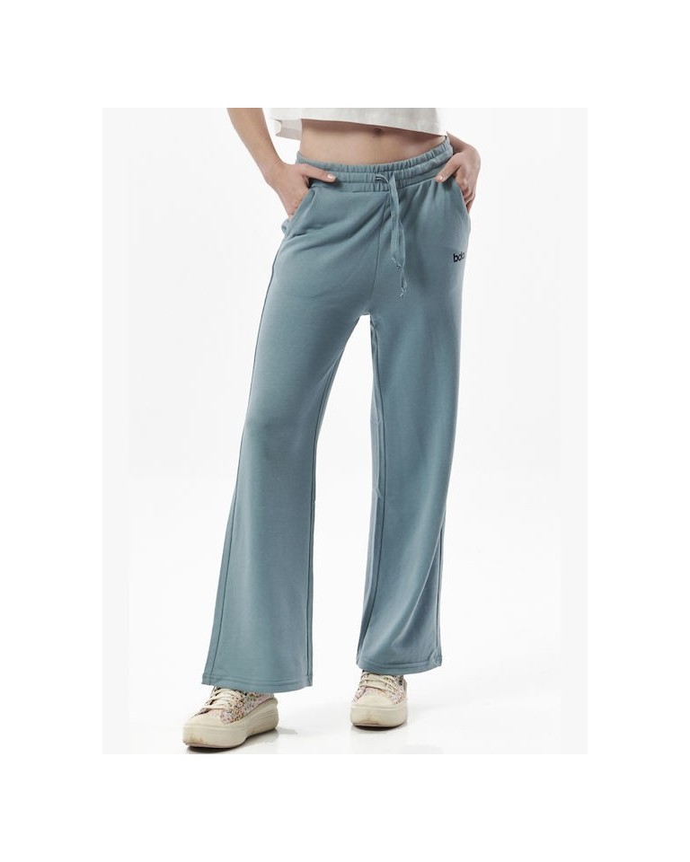 Γυναικείο Παντελόνι Φόρμας Body Action Women Wide Leg Track Pants 021330 01 Grey