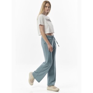 Γυναικείο Παντελόνι Φόρμας Body Action Women Wide Leg Track Pants 021330 01 Grey