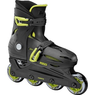 Inline Rollers Orlando 4.0 με Προστατευτικά και Κράνος από την ROCES Blk/lime