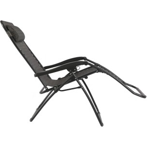Ξαπλώστρα-Πολυθρόνα Παραλίας Escape Πολλαπλών Θέσεων με Ατσάλινο Σκελετό σε Μαύρο Χρώμα 15572
