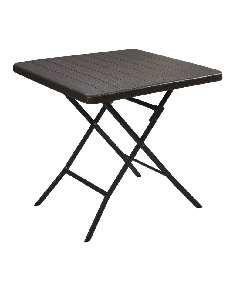 Τραπέζι Μεταλλικό Catering Πτυσσόμενο Σπαστό Απομίμηση Ξύλου 31-30759