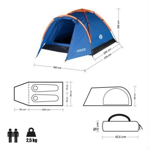 Σκηνή Καμπινγκ NC6010 Hiker 2 Ατόμων Nils Camp 15-04-030