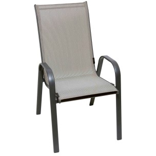 Καρέκλα Μεταλλική Ανθρακί Με Μπράτσα Text 2x1 189-9655-10Α