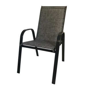 Καρέκλα Μεταλλική Ανθρακί Με Μπράτσα Text 2x1 Γκρί Ανοιχτό 189-9655-10Ε