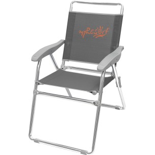 myResort Καρέκλα Βεράντας-Κήπου Αλουμινίου Γκρί Με Μπράτσα Text 2x1 141-6814-10
