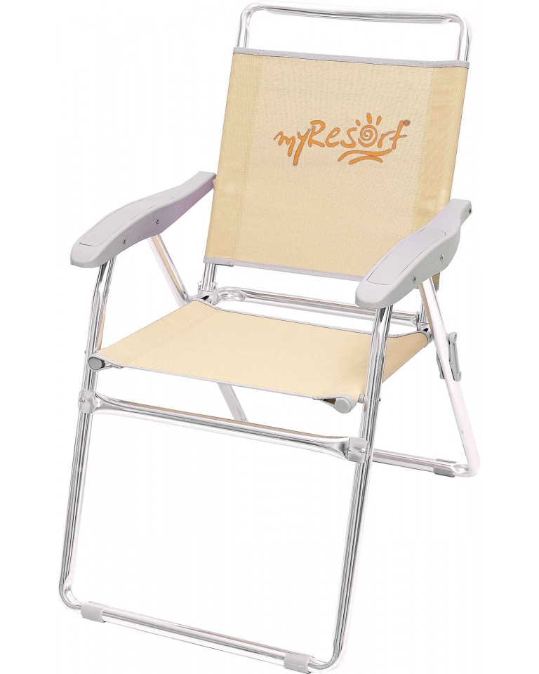 myResort Καρέκλα Βεράντας-Κήπου Αλουμινίου Εκρού Με Μπράτσα Text 2x1 141-6814-4