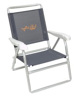 myResort  Καρέκλα Παραλίας Αλουμινίου Γκρί με Μπράτσα Ενισχυμένη King Size (Ψηλή Πλάτη) Text 2x1 141-9075-2