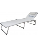 Ξαπλώστρα Τρίσπαστη Παραλίας Άσπρη/Γκρι Escape 15562