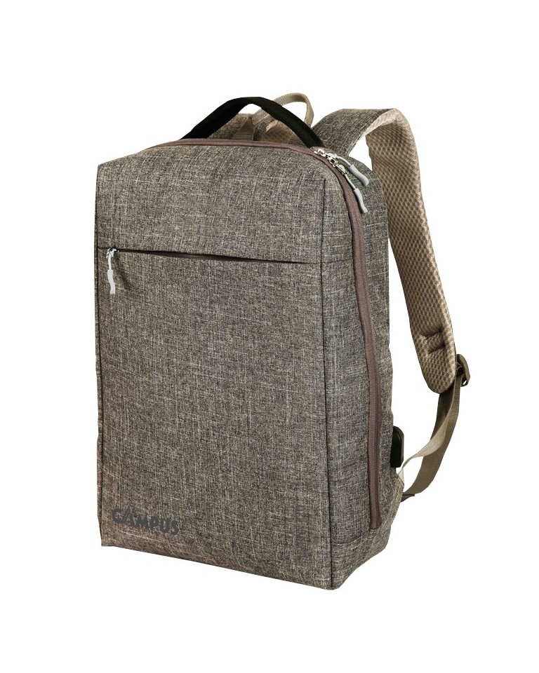 Σακίδιο Πλάτης Urban 20Lt Γκρί με Θύρα Usb Campus 810-2104-10
