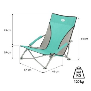 Καρέκλα Παραλίας NC3035 Πράσινο/Γκρι Nils Camp
