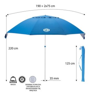 Ομπρέλα Παραλίας NC7822 220 CM Nils Camp