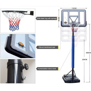 Φορητή μπασκέτα με βάση Life Sport S021Α  M 111