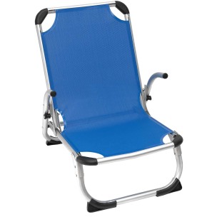 Καρέκλα Παραλίας Αλουμινίου Μπλέ Ενισχυμένη με Μπράτσα & Ψηλή Πλάτη Text 2x1 5 Θέσεων με Μαξιλάρι