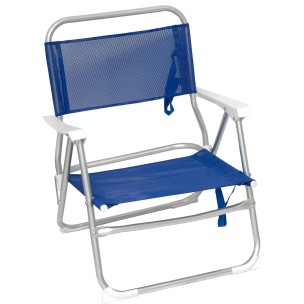 Καρέκλα Παραλίας Αλουμινίου Μπλέ Μπράτσα Text