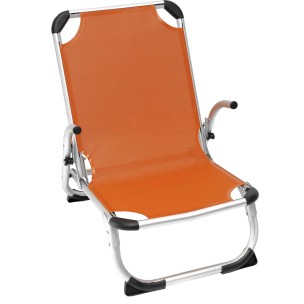 Καρέκλα Παραλίας Αλουμινίου Μπλέ Ενισχυμένη με Μπράτσα & Ψηλή Πλάτη Text 2x1 5 Θέσεων με Μαξιλάρι